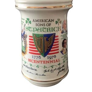 Vintage Old Fitzgerald American Sons of St Patrick Bicentennial Whiskey Decanter